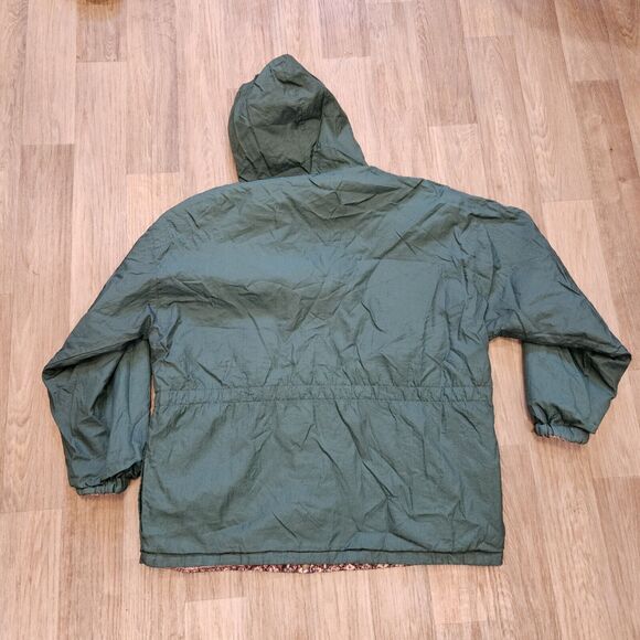 Vtg Casual Club Aztec Southwestern Jacket Mens L Reversible Windbreaker Fleece - Picture 8 of 10